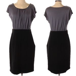 Ann Taylor LOFT gray black dress size 14